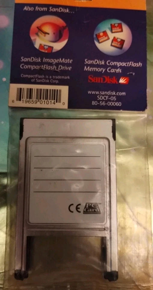 SanDisk CompactFlash PC Card Adapter PCMCIA - Image 2 of 2