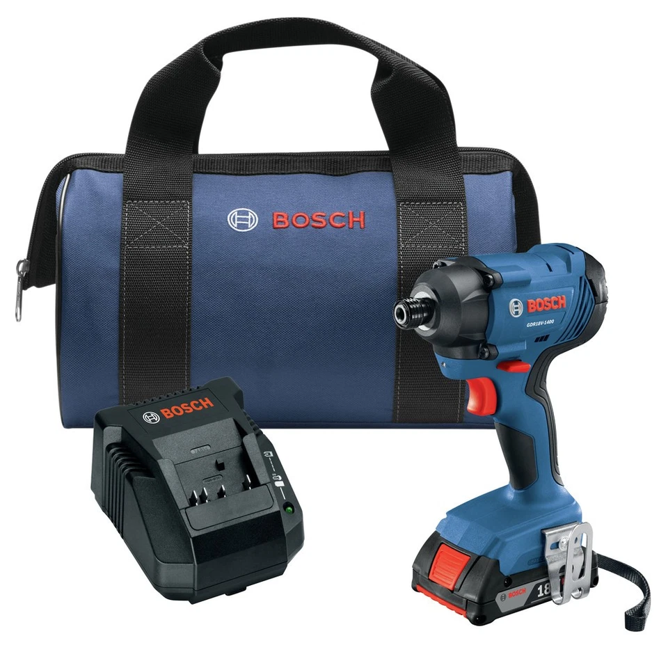 Bosch GDR18V-1400B12-RT 18V Compacto 1/4" Hexagonal Destornillador Certificado Reacondicionado
