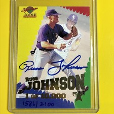 1995 Signature Rookies - Draft Day Stars Russ Johnson #DD3 Signatures /2100 (AU)