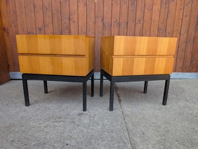 2x Nachttisch Nachtkonsole 60er Vintage Mini Sideboard Danish Nachtkommode Retro