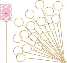 20Pcs Item Stand Place Card Holder, Round Shape Gold Picture Holder Table Number