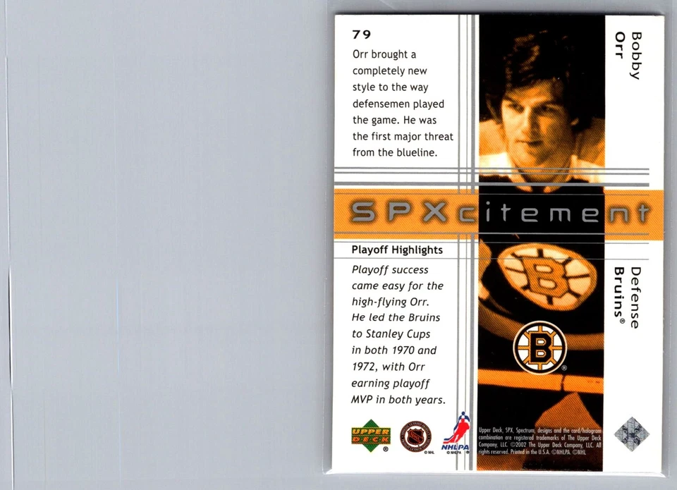 2002-03 SPx #79 Bobby Orr - Image 2 of 2