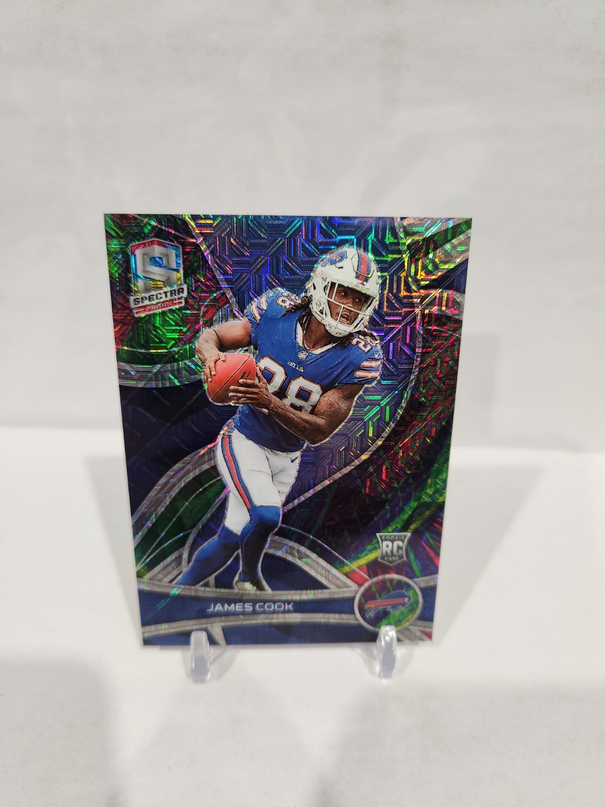 2022 Panini Spectra James Cook RC SSP Meta Prizm Multicolor 2/25 #143