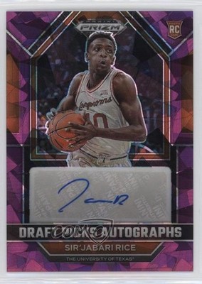 2023-24 Panini Prizm Draft Picks Purple Ice 34/99 Sir'Jabari Rice Auto 0v2h