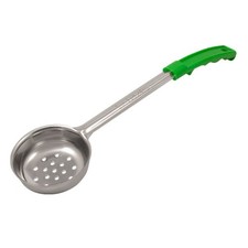 American Metalcraft SPNP4 4 Oz Green Perforated Portion Spoon