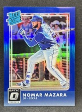 2016 Donruss Optic Blue Holo #52 Nomar Mazara Rookie RC #77/149 Texas Rangers