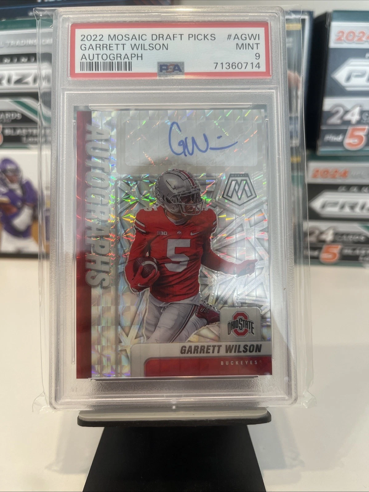 Garrett Wilson Panini Mosaic Draft Picks Autographs #AGWI Base