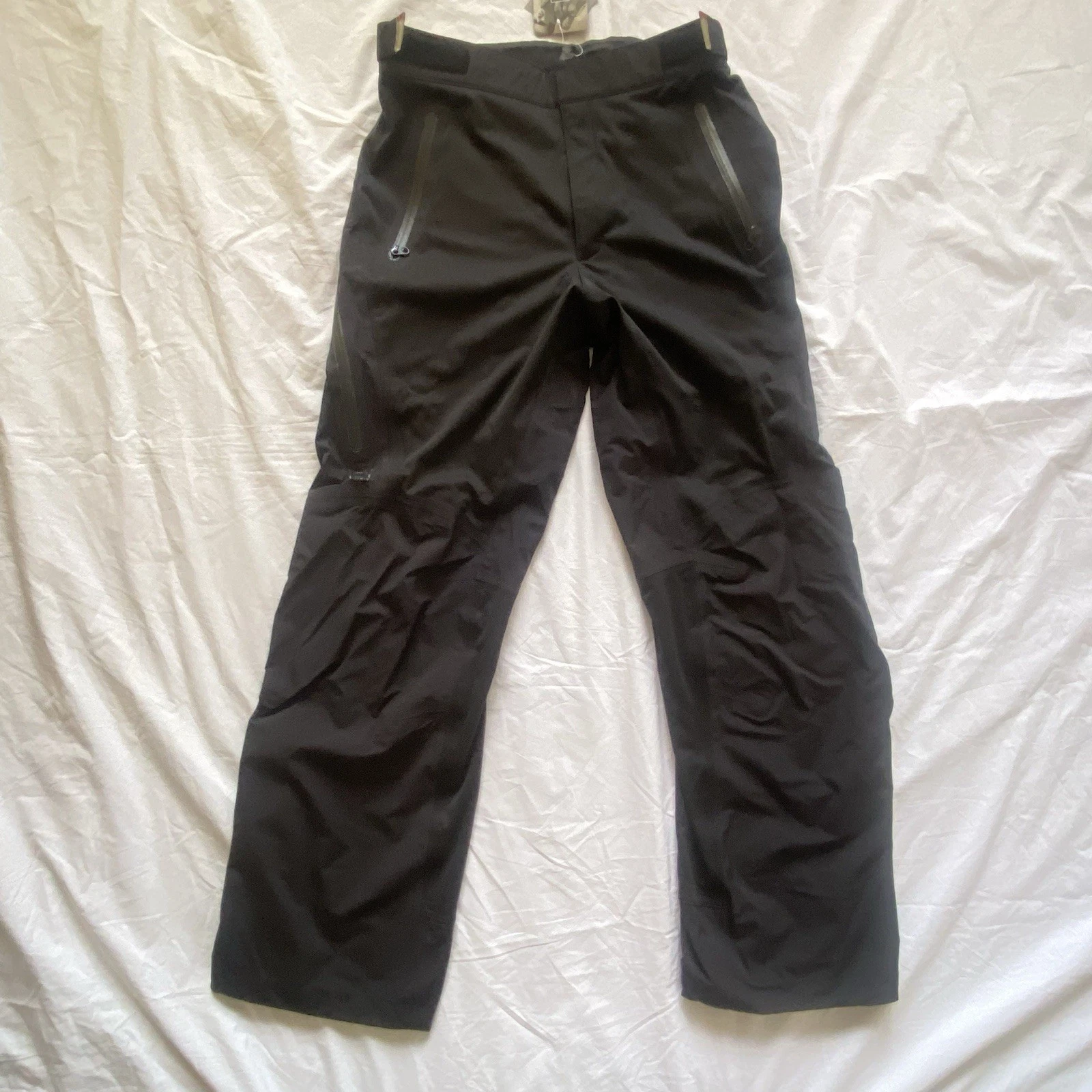 NWT REI Elements E1 Pants Men's M 32 Black Waterproof Nylon Hiking Rain Outdoor