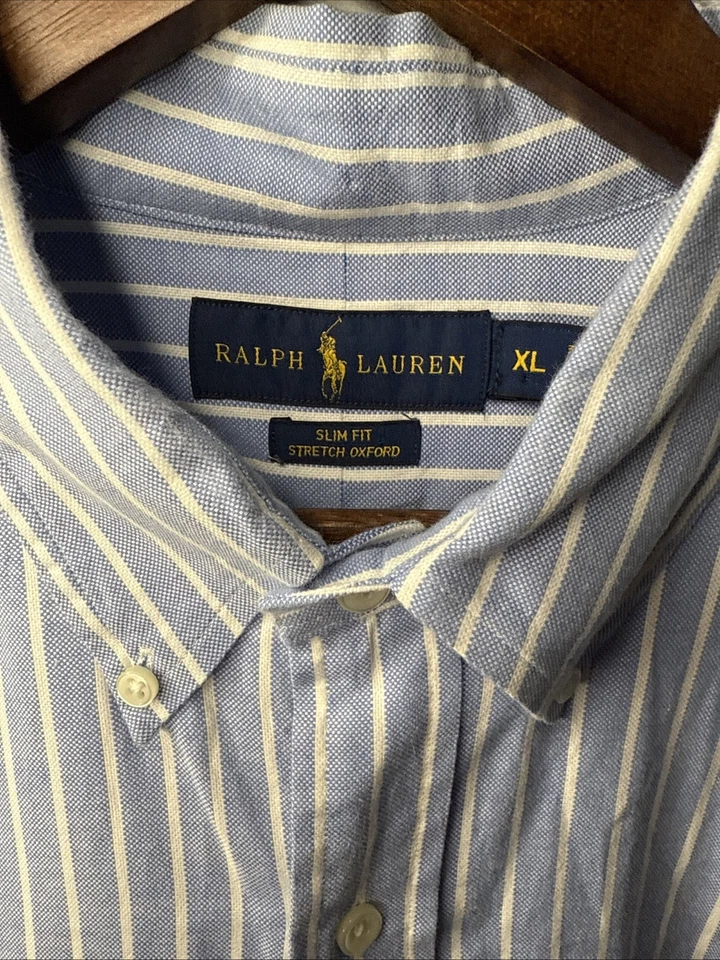 Camisa Polo Ralph Lauren Calce Clásico Rayas Oxford L/S Abotonada - Para Hombre XL Foto 2 de 4