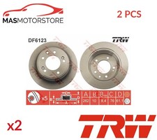 BREMSSCHEIBEN SATZ PAAR HINTEN TRW DF6123 2PCS P FÜR KIA CEE'D,CEE'D SW