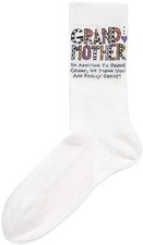 Enesco Our Name Is Mud Cuppa Doodle Grandmother Socks