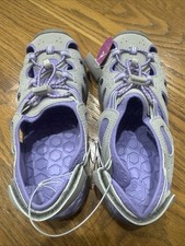 New Khombu Kids Girls Boy Water Walking Outdoor Sandals Grey Purple Size 4 NWT