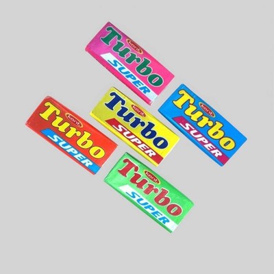 Kent Turbo Super & Turbo 2000 Chewing Gum Wrappers  Full Color Set  Vintage Rare