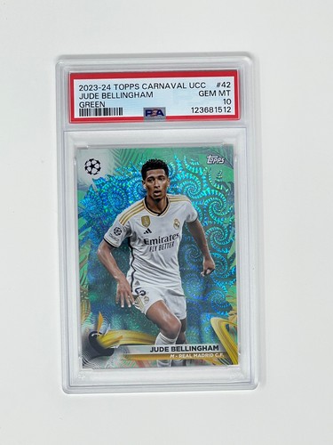 2023-24 Topps Carnaval Jude Bellingham Green /75 PSA 10 42