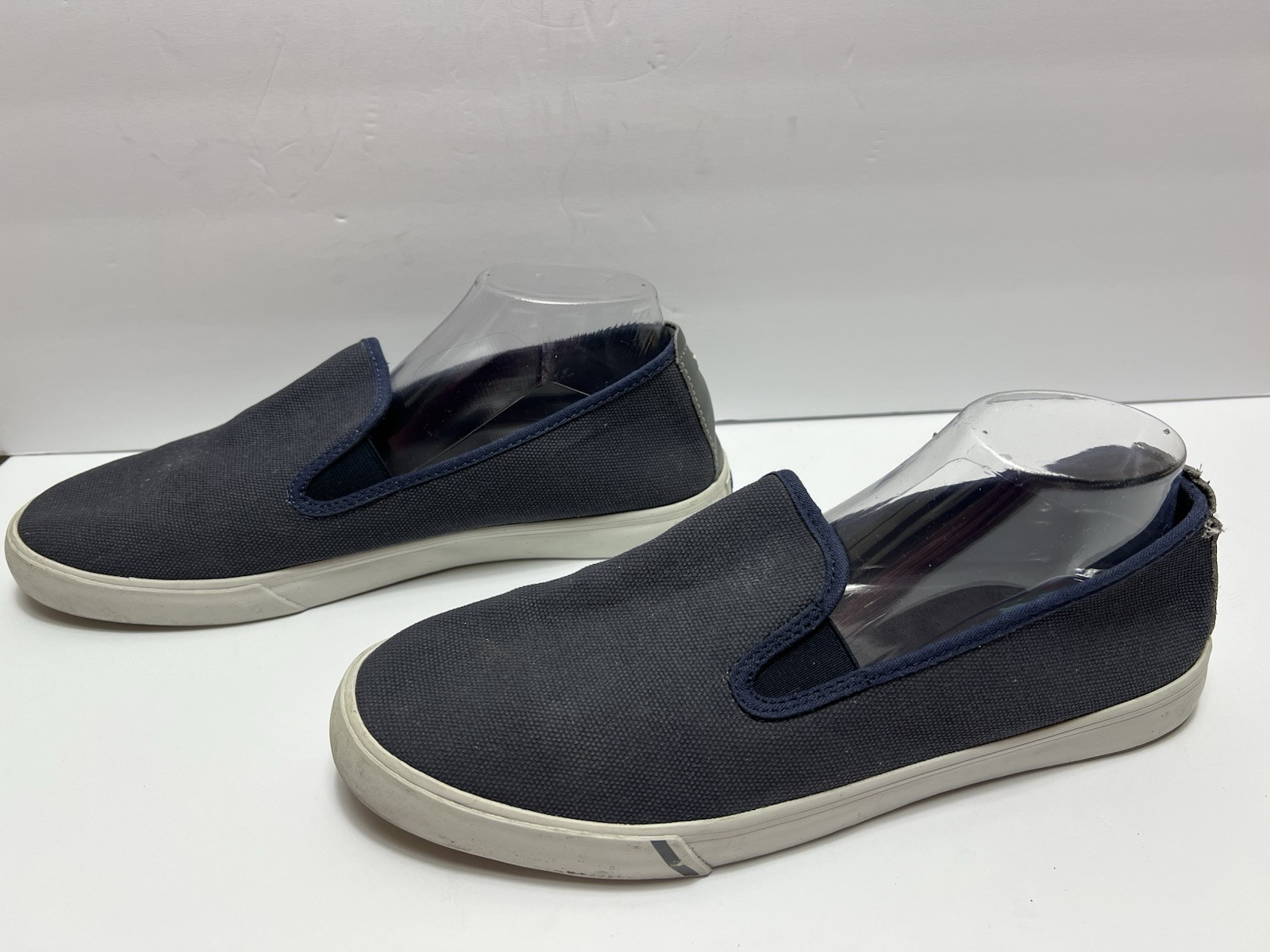SAOLA Sneaker Stealth Uomo Taglia 10.5 Blu Johnny O Tessuto Slip On Suola Gomma Tela