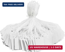 220 Pack White Price Tags with String Attached Writable Display Labels White Pri