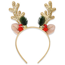 Christmas Headband Reindeer Antlers Headbands Cute Gold Hair Bands Christmas Cos
