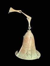 PAOLO SOLERI Cosanti Arcosanti BRONZE WindChime BELL Rustic Metal VTG Patina 19"