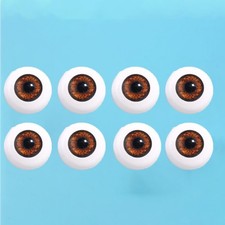 4Pair 22mm Brown Acrylic Eyes Half Round For Reborn Baby Dolls Kits DIY Supply