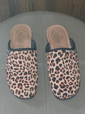 Fly Flot  Slip On Clogs Beige Leopard Euro Size 40 (US 9/9.5) Made in Italy