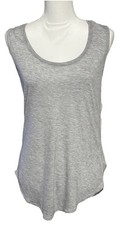 ATM Anthony Thomas Melillo Womens Tank Top Gray Slub Sleeveless Shirt Large