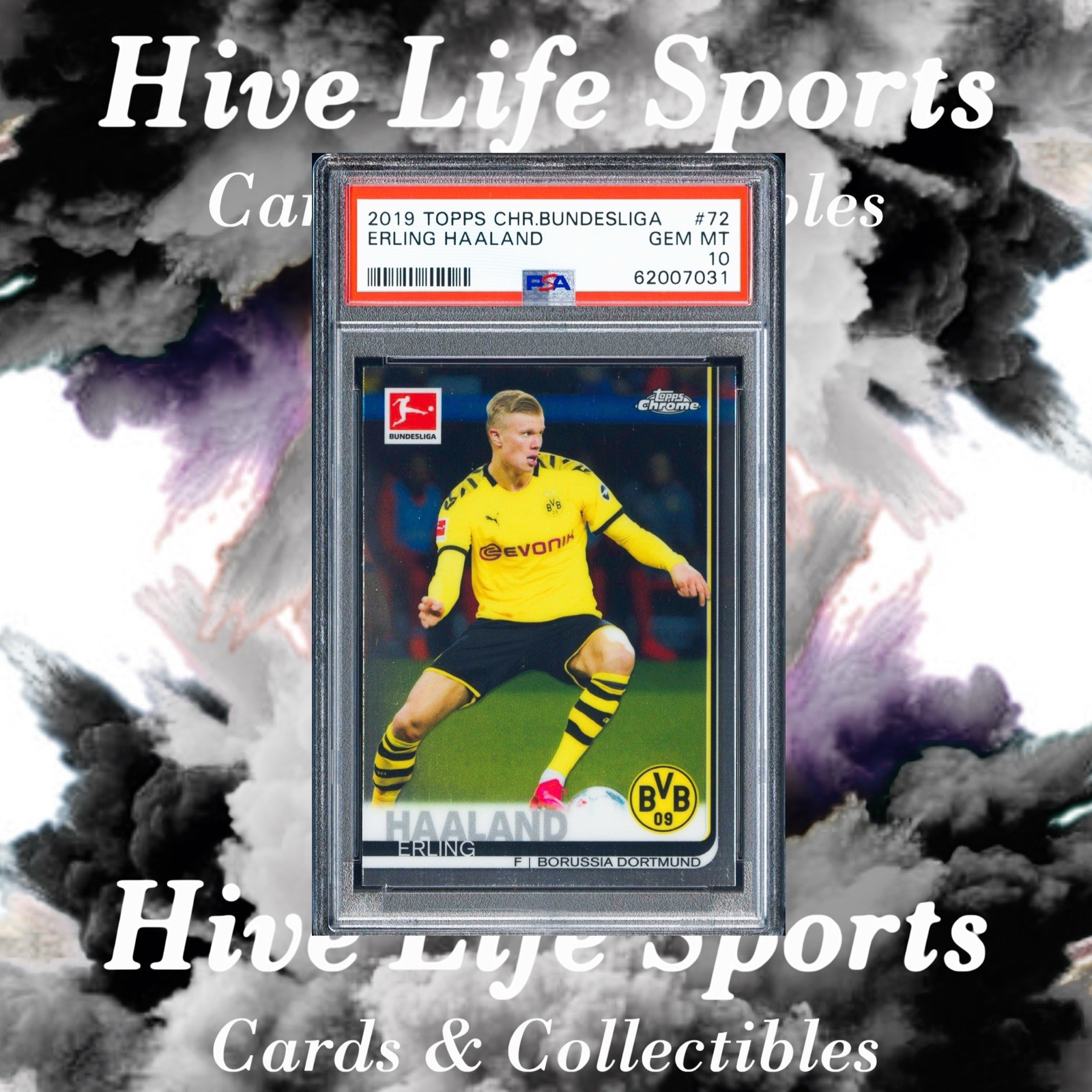 Erling Haaland 2019 Topps Chrome Bundesliga #72 Base Price Guide