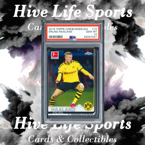 Erling Haaland 2019-20 Topps Chrome Bundesliga RC #72 Borussia Dortmund PSA 10