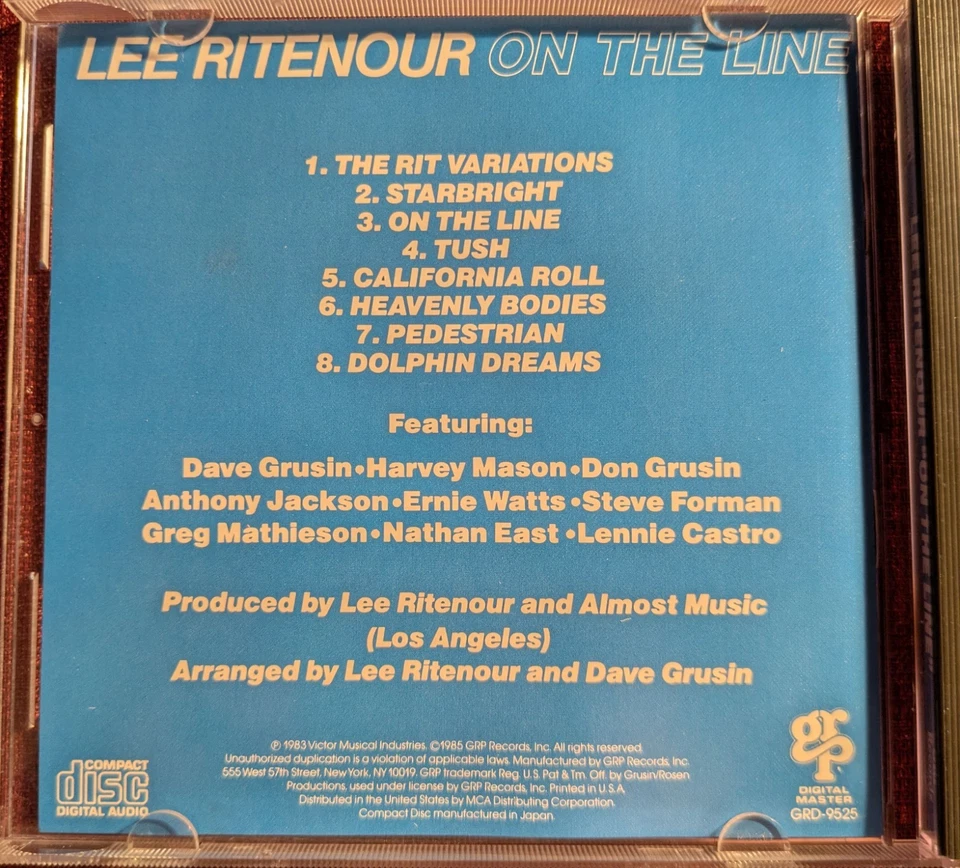 On the Line by Lee Ritenour [Audio CD](1990) **Used** Free Shipping Foto 3 de 4