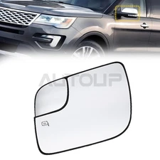 Left Driver Side Heated Mirror Glass BB5Z17K707M Fit For Ford Explorer 2011-2019