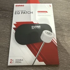Evans EQ Double Pedal Patch, Black Nylon, EQPB2 | FREE SHIPPING