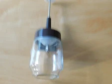 Vtg Retro Gemco Manual Hand Vegetable Nut Chopper Brown Glass Base Steel Blades