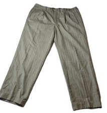 Vintage Italian Italy Custom Tailored Men  s Pinstripe Trousers 40x31 Dress Pants