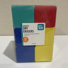 Package Of 30 Magic Dry Erasers Size 2"X2" 4 Colors