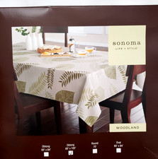 Sonoma Autumn tablecloth leaf plant 60 x 102" home decorative dining