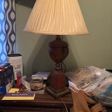 Bronze & Porcelain Trophy Urn Lamp Bombay High-end Empire w Shade & Finial A++