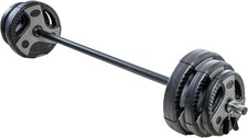 US Weight 43LB Barbell Set   55" Padded Bar, Adjustable Weights for Home Gym