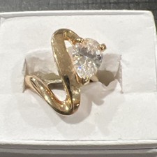 Cz Ring Size 5 Gold Plated
