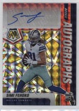 2021 Panini Mosaic Rookie Choice Fusion Red & Yellow Prizm Simi Fehoko Auto ms9