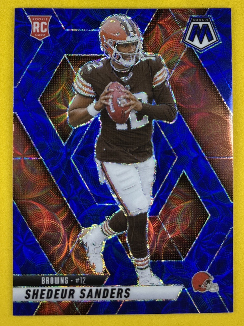 2025 Mosaic Football Shedeur Sanders (RC) #302 Blue Scope - Cleveland Browns