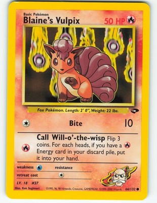 Blaine's Vulpix - 66/132 Gym Challenge - Pokémon TCG - 2000 | eBay