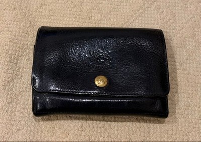 IL BISONTE bi-fold wallet navy leather genuine leather From Japan
