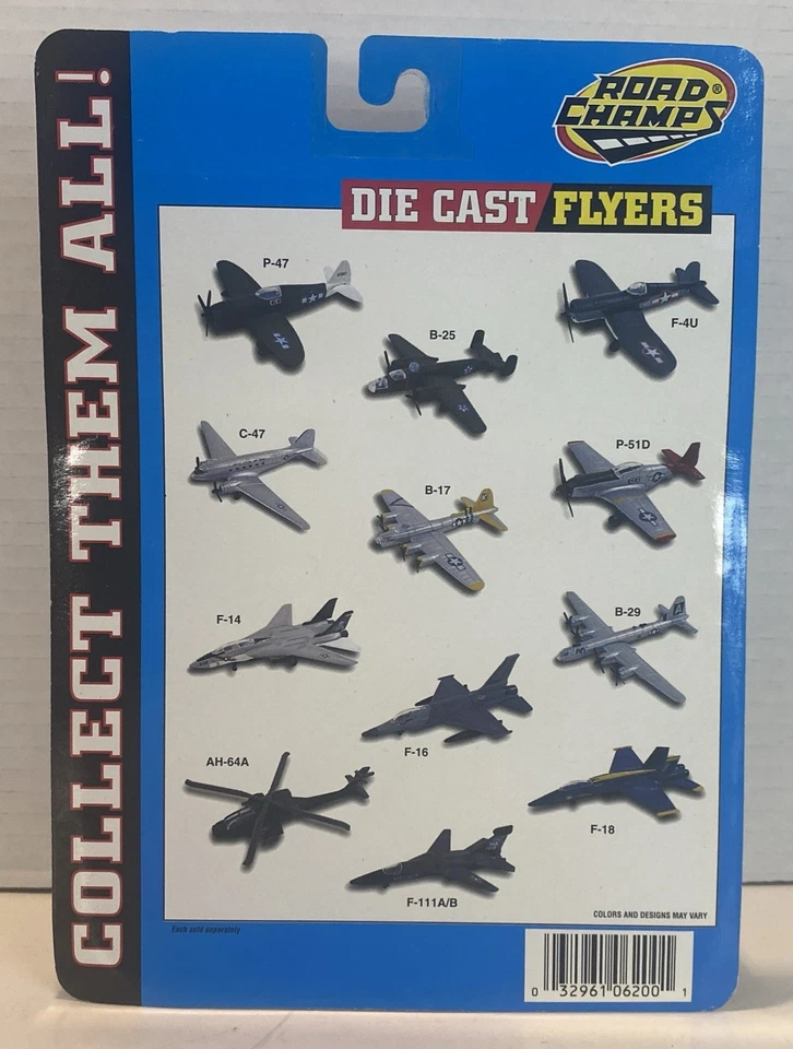 Avión de combate vintage Road Champs Flyers F-4U Corsair Die Cast Marines Segunda Guerra Mundial 1997 Foto 4 de 4