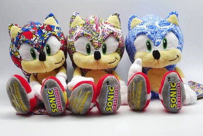 Sonic the Hedgehog Plüsch SANEI × Kosuke Kawamura SEGA Store Tokyo Limited Set-3