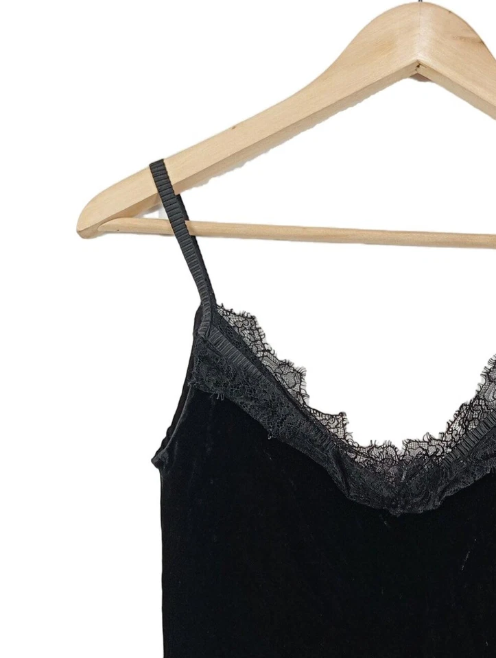 MASSIMO DUTTI Haut à fines bretelles Dames Top T EU 34 noir style décontracté - Photo 3/4