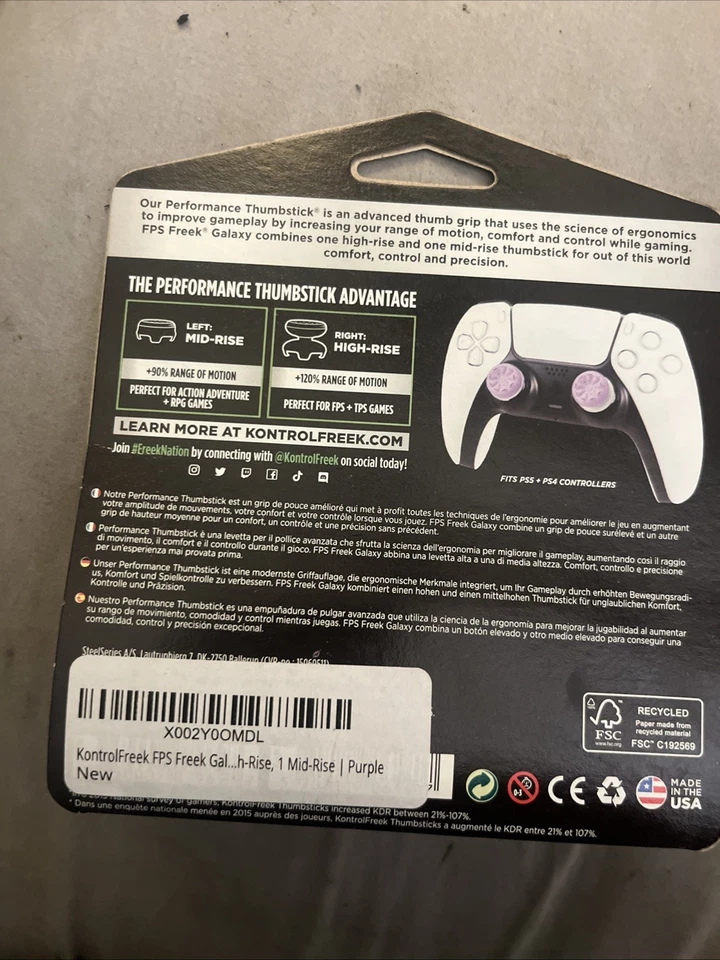 Purple Galaxy Kontrol Freek 1 Mid Rise 1 High Rise PS4/PS5 Controllers Accesory - Image 2 of 2