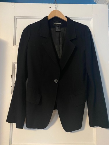 Ann Demeulemeester Vintage 1990s Early 2000s Black Wool Blazer 36