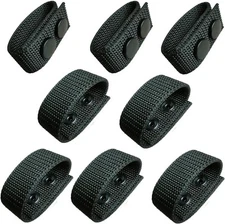 Tactical Duty Belt Keeper Stays Holders Nylon 8pcs, 2" Black 8 Pcs 