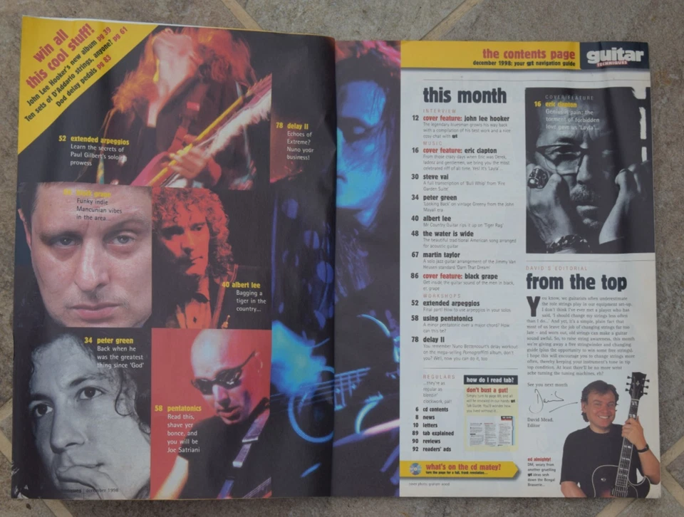Guitar Techniques Magazine And CD  December 1998 Eric Clapton - Image 2 of 4