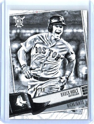 2019 Topps Big League #400 Brock Holt Artist Rendition #/50