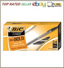 BIC Cristal Xtra Bold Ballpoint Pen Point 1.6mm 24 Count Black --